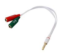 65447 Câble Jack 3,5mm, 3pin, Femelle x2, Jacka 3,5mm 4pin Mâle DELOCK