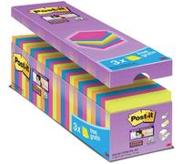 [654SE24P] Post-it Lot de 24 Blocs de Notes Repositionnables Super Sticky 76 ...