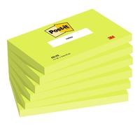 [655-NG] Post-it Bloc-note adhésif, 127 x 76 mm, vert néon