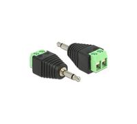 DeLOCK 65528 - Adaptateur pour cable (3.5 mm, masculin, noir, vert, argent, 4 cm, 1.9 cm, 1.7 cm)