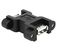 65559 Adaptateur USB 2.0 USB Femelle A, Plaqué Or des deux côtés DELOCK