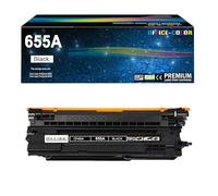 655A Cartouche de toner de rechange pour HP 655A CF450A Fonctionne avec HP Color LaserJet Enterprise M652n M652 M653dn M653x M653 M681, M682 Noir