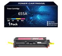 655A Cartouches de Toner Remplacement pour HP 655A CF450A CF451A CF452A CF453A Compatible pour HP Color Laserjet Enterprise M652n M652dn M653dn M653x 653dh MFP M681f M681dh,M-1 Pack