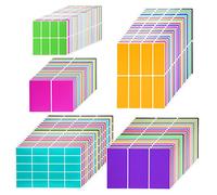 656 Rectangles Code Couleur Autocollant 5 Tailles 16 Couleurs Différentes Pastille Autocollante Couleur Amovible étiquette Autocollantes Couleur pour le Marquage des Guichets Mobiles