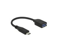 [65684] DeLOCK Câble Adaptateur USB C > USB Typ-A Femelle 10 cm Noir