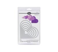 Sizzix 18657561 Big Shot Coeurs Framelits de Matrices de Découpe pour Machine Plastique Multicolore Lot de 6