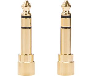 [65983] Delock Lot de 2 Adaptateurs Jack 6,35mm Mâle - Jack 3,5mm Femelle 3 pins