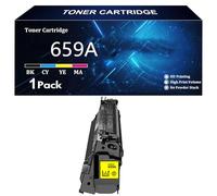 659A Cartouche de Toner Compatible pour HP 659A W2010A W2011A W2012A W2013A pour HP Color LaserJet Enterprise M856dn 856x MFP M776dn M776z M776zs Imprimantes avec Puce,Y-1 Pack