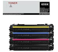 659X / 659A Lot de 4 toners multicolores compatibles avec HP W2010X W2011X W2012X W2013X