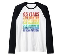 65e Anniversaire, Homme et Femme, 65 Ans, Awesome Manche Raglan