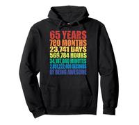 65e Anniversaire, Homme et Femme, 65 Ans, Awesome Sweat à Capuche