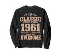65ème Anniversaire Homme Voiture Vintage année 1961 drôle Sweatshirt