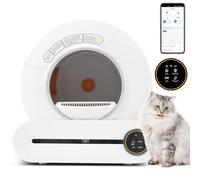 65L Bac à litière Auto-nettoyant adaptatif pour Plusieurs Chats, création Automatique, adapté à de Nombreux Types de litière, capteur Infrarouge, élimine Les odeurs, contrôlé par APP