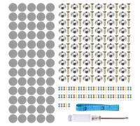 65Pcs Rivets de Garniture de Toit de Voiture Set, Rivets de Réparation de Ciel de Toit Universel, Bouton de Réparation de Toit de Voiture avec Épingles Tournevis Ruban à Mesurer pour Véhicules