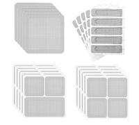 65pcs Ruban Adhésif de Réparation pour Moustiquaire, 4 Tailles de Ruban de Réparation d'Écran de Fenêtre, Bande Adhésive de Réparation de Moustiquaire Anti-Insectes, Forte Adhésion, Gris