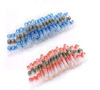 65PCS Thermorétractables Connecteurs de Fil, Sopoby Solder Seal Connecteurs Imperméables Electriques Kit de Sertissage Avec le Cas Pratique (40 Rouge + 25 Bleu)