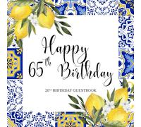 65th Birthday Guestbook: Positano and Amalfi Coast Themed - Mediterranean Style