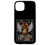 65th Birthday Women Cheers to 65 Years Fabulous Since 1961 Coque pour iPhone 15 Plus