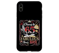 65th Birthday Women Cheers to 65 Years Fabulous Since 1961 Coque pour iPhone XS Max