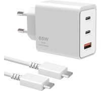 65w 3port Chargeur Rapide, Usb C Pr Pour Samsung Galaxy S24 Ultra/S24+/S24/S23 Ultra/S23/S22/S21/S20, A55/A54/A25/A15, Z Fold 6, Iphone Ipad Pro Air, Google Pixel Adaptateur Avec 2m 5a Câble