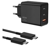 65w 3port Fast Charger, Usb C Plug For Samsung Galaxy S24 Ultra/S24+/S24/S23 Ultra/S23/S22/S21/S20, A55/A54/A25/A15, Z Fold 6, Iphone Ipad Pro Air, Google Pixel Adapter With 2m 5a Cable