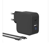 65W Chargeur Mural USB C GaN Tech avec 2-Port, Chargeur Rapide PD 3.0 Adaptateur pour iPhone 15 Max/14/13/iPad Pro/Air/MacBook Pro/Air,Dell XPS 13, Note 20/10+