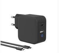 65W Chargeur Mural Usb C Gan Tech Avec 2-Port, Chargeur Rapide Pd 3.0 Adaptateur Pour Iphone 15 Max/14/13/Ipad Pro/Air/Macbook Pro/Air,Dell Xps 13, Note 20/10+