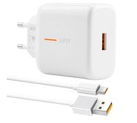 65W Chargeur Rapide Compatible avec SUPERVOOC avec Câble USB C 2m pour Find X7 X7 Ultra X6 X5 Pro X3 Lite X2 Reno 5 Pro+ 5 K 11 10 8 7 6 A94 A96 A74 A76 A77 A54 Charge Rapide