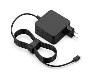 65W Chargeur USB C Ordinateur pour ASUS Zenbook MacBook Pro/Air, Lenovo Thinkpad, HP Chromebook Acer, Huawei Matebook, Xiaomi Air, Samsung Chromebook, Tablettes Cordon d'alimentation