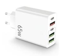 65W Chargeur USB C Rapide-5 Ports Chargeur Rapide PD+5.0 Multiple Chargeur pour iPhone 15/14/13/12Pro Max SE,iPad,Samsung Galaxy,Huawei,Google