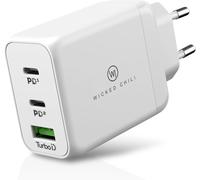 65W Gan Ii Chargeur Usb-C Compatible Avec Macbook Pro, Air, Ipad, Iphone 14, 13, 12, 11, Apple Watch Ultra - Qc 4.0 Power Delivery Pps - Fast Charger (2X Type-C Pd / 1X Usb-A)[CHA8223291]