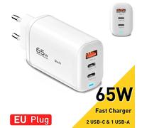 65W GaN USB Type C Chargeur Pour Ordinateur Portable PPS 45W 25W Charge Rapide Pour Samsung QC3.0 PD3.0 Pour iPhone14 13 Téléphone Pro Chagers EU White A 2C