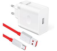 65W Supervooc Chargeur et Câble USB C 1m pour OnePlus Nord CE 3 2 Lite/Nord 2/9/8T, USB C Chargeur Secteur Charger Rapide pour Oppo Reno 14F 13F 12F 11F A80 A60 A40 pour Real me 12+/12 Pro+/12 11 Pro