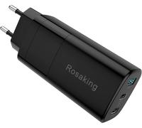 65W Usb C Charger, 3 Ports Gan Usb C Adapter, Fast Charger For Macbook Pro/Air, Compatible With Galaxy S23 Ultra Plus S22 S2, Compatible With Iphone 14/13 Pro