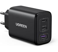 65W Usb C Fast Charger 3 Ports Compatible With Iphone 16 Plus Pro Max 15 14 13 12 11 Macbook M4 M3 M2 M1 Galaxy S24 Ultra Plus S23 A15 Pixel 9 8 7 6 Ipad Pro Air Dell Xps 13 (Black)