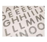 66 Autocollants - Alphabet - Paillettes argentées Argenté G