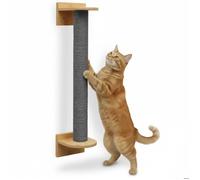 66 cm Griffoir Mural pour Chat - Poteau à Griffer en Sisal avec Fixation Murale