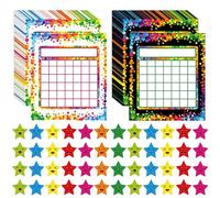 66 Packs de tableaux de motivation pour la classe en 2 designs avec 2024 Autocollants étoiles pour l’enseignement en classe ou en famille