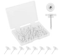 66 Pcs punaises Transparentes, punaises de Tableau, punaises de Carte, punaises Plates, punaises de décoration avec boîte de Rangement, punaises pour Bricolage, Tableau d'affichage, Tableaux en liège