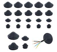 66 pièces de passe-câbles en caoutchouc, joints de câble en caoutchouc flexible pour tour, manchons de câble étanches, passe-câbles avec joint de protection, trous de 10/20/25/30 mm, pour la