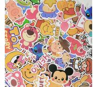66 Pièces Dessin Animé Mignon Disney Mélange Dessin Animé Mignon Point Micky Autocollants Pour Téléphone Bagages Scrapbook Chat Graffiti Autocollant Fille.66Pcs.
