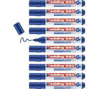 660 Marqueur Pour Tableaux Blancs-Bleu-10 Stylos-Pointe Ronde 1,5-3 Mm-Feutre Effaçable-Pour Tableaux Blanc,Magnétique,Mémo Et Chevalet De Conférence-Sketchnotes-Rechargeable