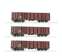 6600103 H0 Lot de 3 wagons de marchandises ouverts, DR, Ep.IV