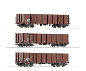 6600103 H0 Lot de 3 wagons de marchandises ouverts, DR, Ep.IV