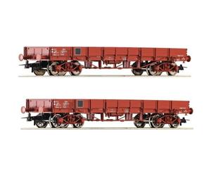 6600224 H0 Lot de 2 wagons bas bord, SNCF, Ep. III-IV
