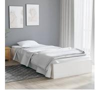 （6617151)Cadre de lit - Lit adulte/enfant Scandinave - blanc bois massif 90x190 cm