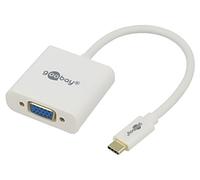 66260 Adaptateur USB 3.1 D-Sub 15pin Femelle, USB C Mâle 200mm Blanc GOOBAY