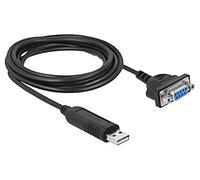 66281 Convertisseur USB-RS232 D-Sub 9pin Femelle,USB A Mâle 1,8m DELOCK