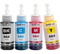 664 Encre Compatible Avec Epson 664 Bouteille D'Encre Multipack Pour Et-2500 Et-2550 Et-2600 Et-2650 Et-3600 Et-4500 Et-4550 Et-14000 Et-15000 Et-16500 L100 L110 L200 L210 L350 L355 L365