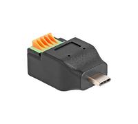 66456 - Adaptateur USB Type-C(TM) 2.0 mâle vers bloc terminal avec bouton-poussoir